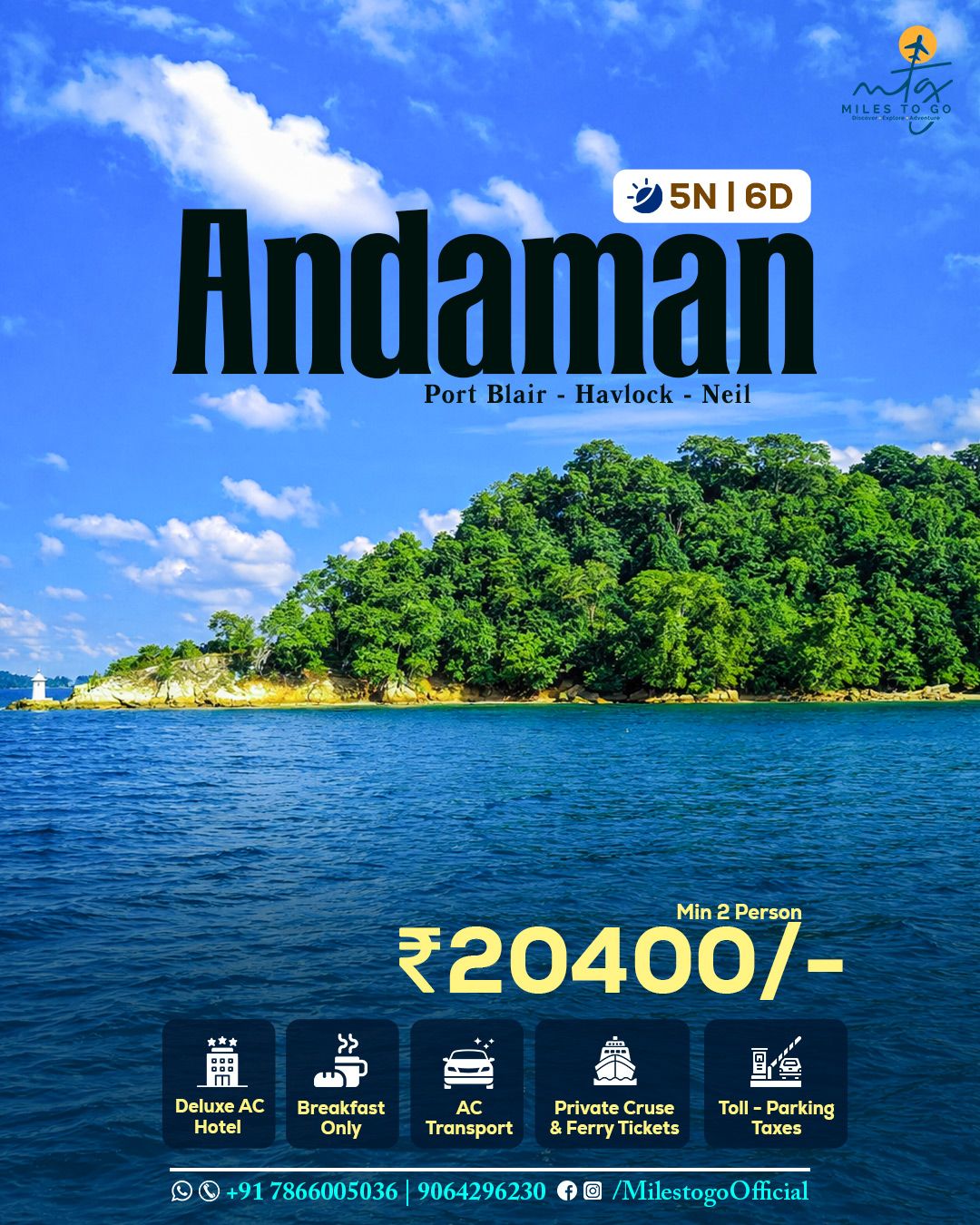 ANDAMAN tour packages from Kolkata